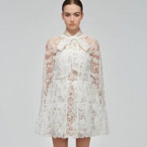 Self-Portrait Brocade Ribbon Lace Cape Bridal Shawl Wedding Self Portrait + tags